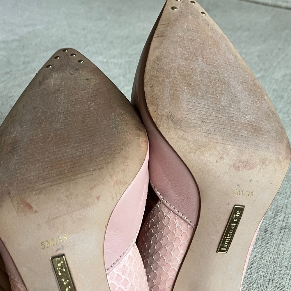 Louise et Cie Blush Pink Pointed-Toe Stiletto Pumps - Picture 3 of 4